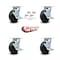 Service Caster 5 Inch Rubber on Steel Caster Set with Roller Bearings and Brake/Swivel Lock SCC SCC-30CS520-RSR-TLB-BSL-4 - alternate 5